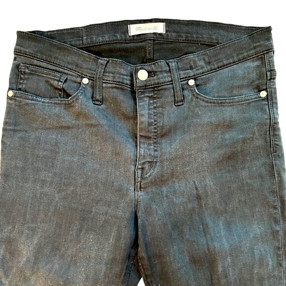 Madewell Black Jeans‎ Size 31 9" High Rise Skinny Leg Pants Stretch - Picture 2 of 10